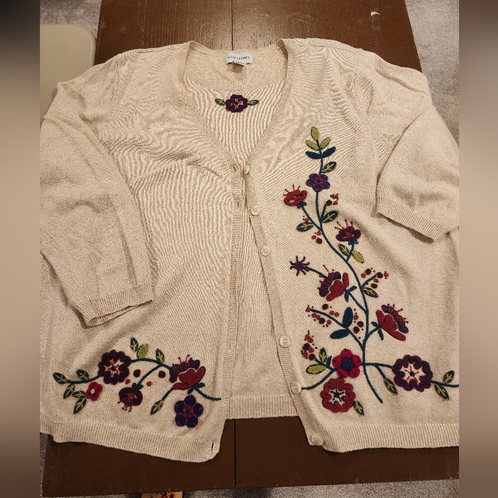 Embroidered Sweater set (attached pieces)